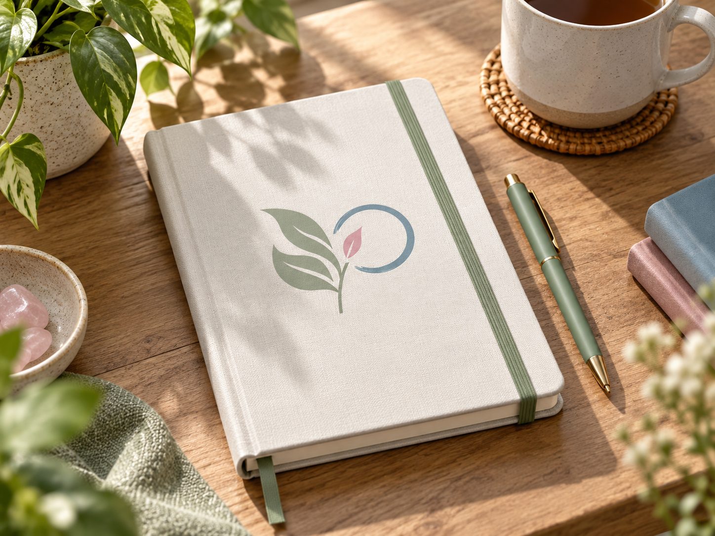An open journal and pen on a kitchen table, used to plan questions before choosing home care in St. Charles or St. Louis